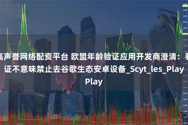 高声誉网络配资平台 欧盟年龄验证应用开发商澄清：验证不意味禁止去谷歌生态安卓设备_Scyt_les_Play
